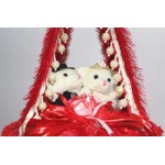 Beautiful Bed Hanging Jhoola with Love Couple Teddy Bears
